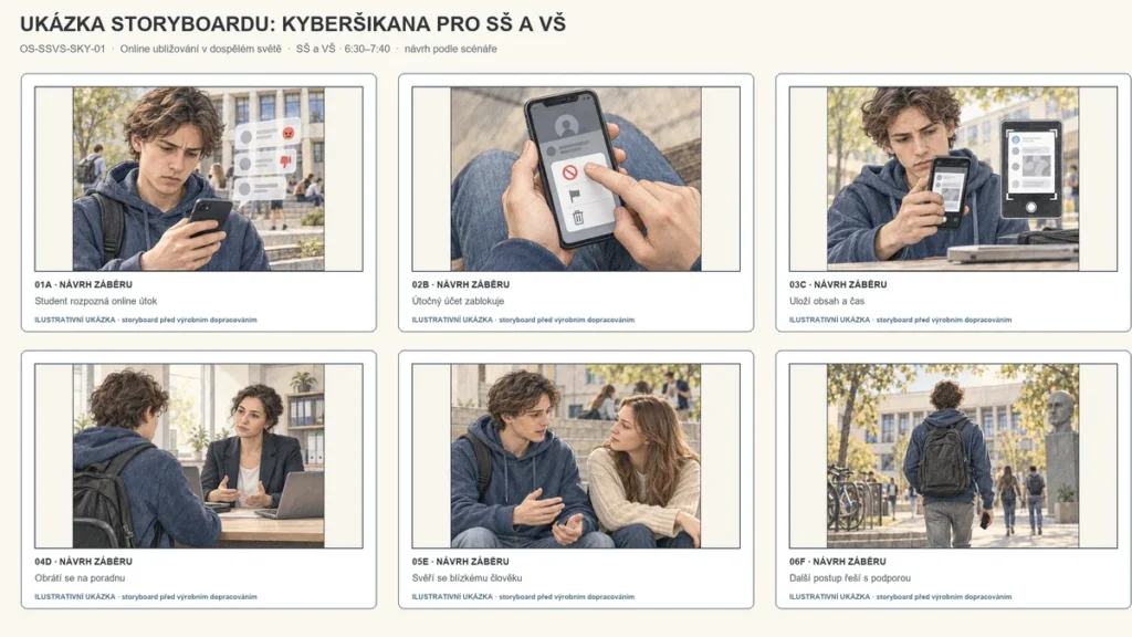 Náhled storyboardu KYBERŠIKANA PRO SŠ A VŠ