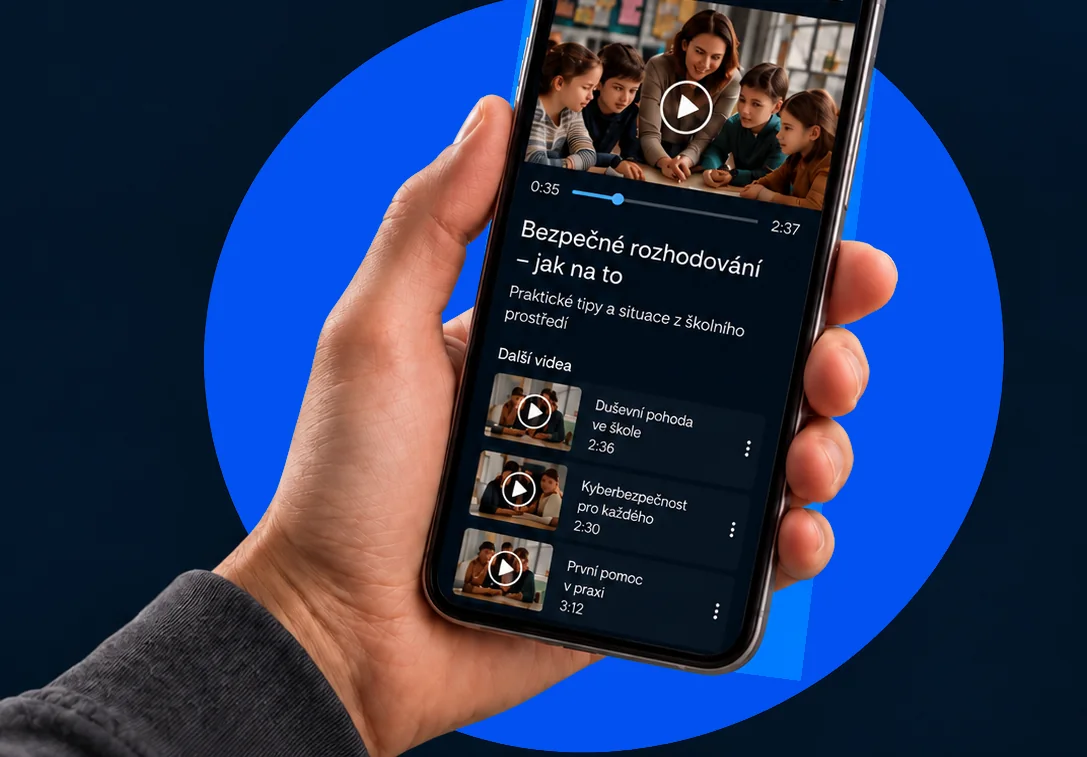 Vizualizace připravované digitální platformy OneSafety v telefonu